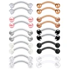 Серьги-подвески из хирургической стали, ювелирные кольца диаметром 8 мм, для пирсинга для женщин и мужчин, 2 шт.