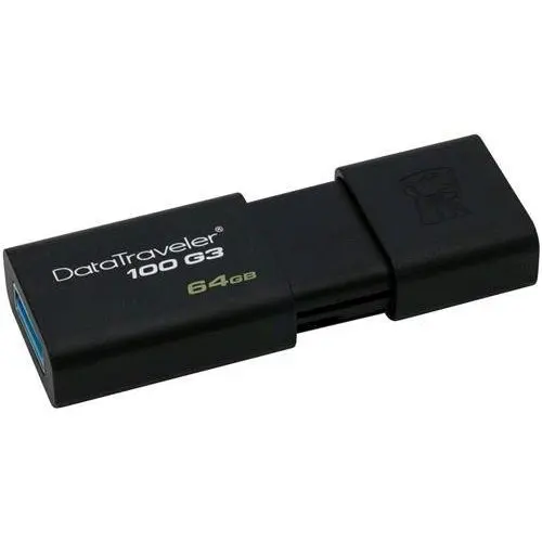 USB накопитель 64Gb Kingston DataTraveler 100 G3 черный | Компьютеры и офис