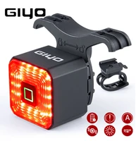 giyo smart bicycle light rear taillight bike accessories auto onoff usb rechargeable stop signal brake lamp led safety