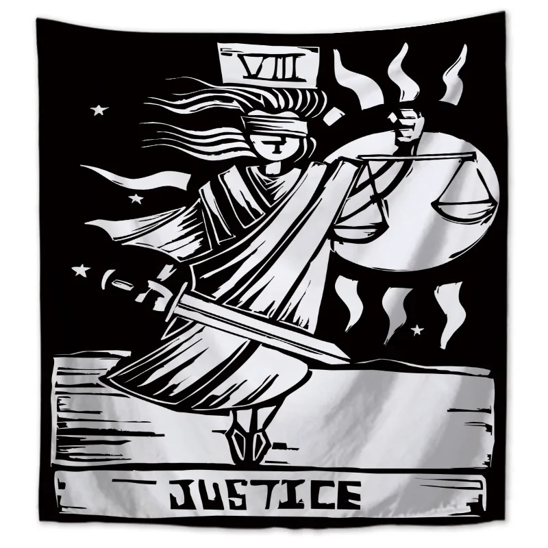 Черно белый дьявол с крыльями Классические европейские стили гобелены Пляжная