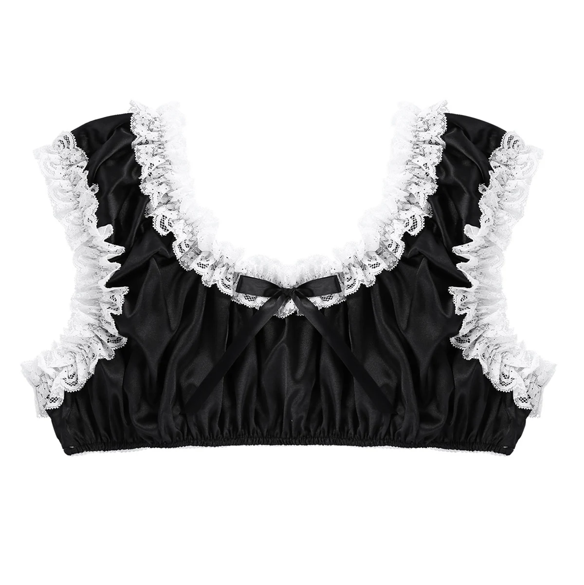 Мужские бюстгальтеры iiniim гладкие атласные топы нижнее белье с глубоким вырезом и