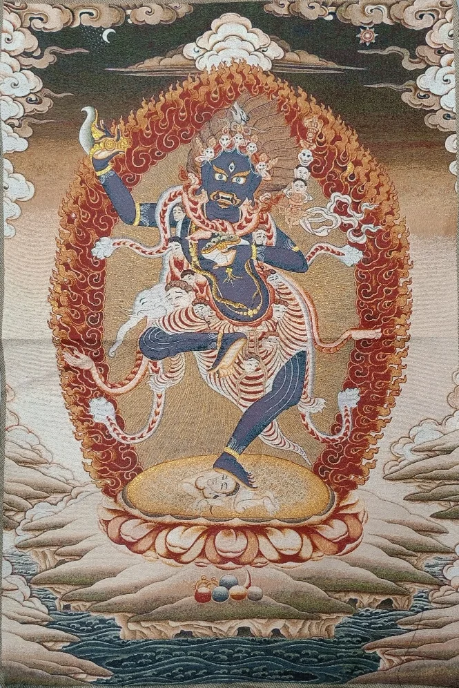 36&quot Tibet Tibetan Embroidered Cloth Silk Buddhism Vajrayogini Tangka Thangka Mural Buddha Home Decor | Дом и сад
