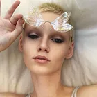 Солнцезащитные очки унисекс, без оправы, с прозрачными градиентными линзами, UV400