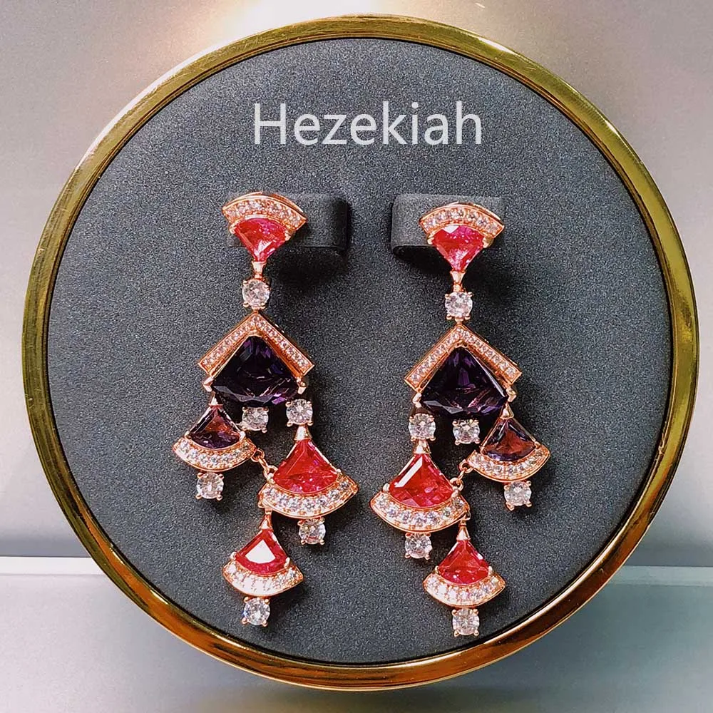 Hezekiah серьги в виде веера высококачественные аристократические темпераментные женские серьги для выпускного вечера