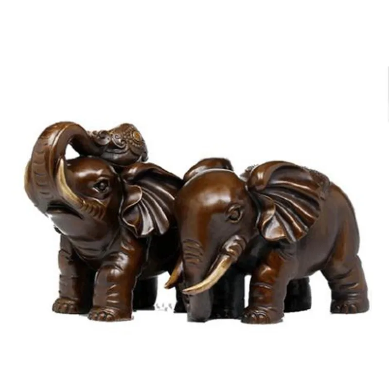 

Pure copper feng shui elephant furnishes a large wealth elephant statue home decoration accessories good luck home decor