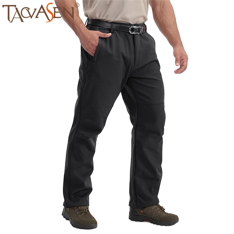 TACVASEN уличные флисовые брюки для мужчин Зимние теплые походные длинные свободные