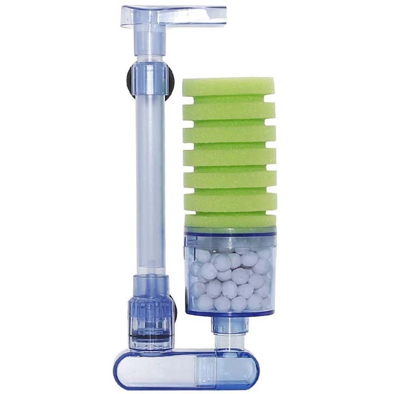 

Aquarium Filter,Ultra Quiet Aquarium Biochemical Sponge Filter Fish Tank Air Pump Betta Fry Aquarium Fish Tank Water Fall Double