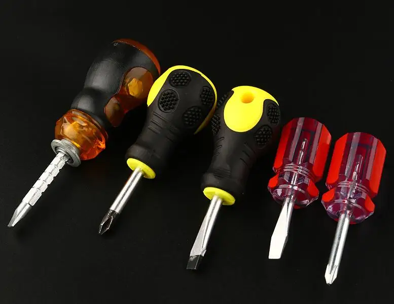 Short handle turnbuckle screwdriver Ultra short cross flat plum Retractable Mini dual purpose small | Инструменты