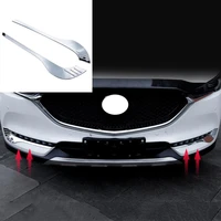 car exterior front fog light lamp eyebrow lid strip cover trim fit for mazda cx5 cx 5 kf 2017 2018 2019 accessores