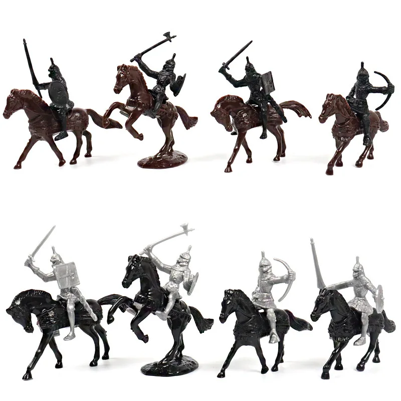 Minifiguras militares de bloques de construcci&oacute;n, adornos de guerra de Guerrero Medieval, soldado militar, juguetes, 28 Uds./60 uds./lote-3