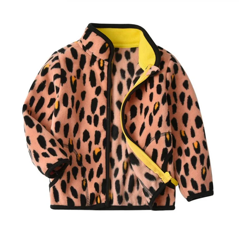 T1549 Pink Детские куртки на молнии; Новинка года; модные пальто с леопардовым принтом; детская верхняя одежда на осень-зиму; куртки для мальчиков и девочек; пальто - Color: T1549 Pink