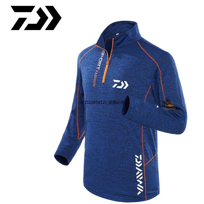 

Daiwa Fishing Long Sleeve T-shirt Men's Outdoor Quick-drying Clothes Loose Sweat-absorbent Breathable Sports Running T-shirt