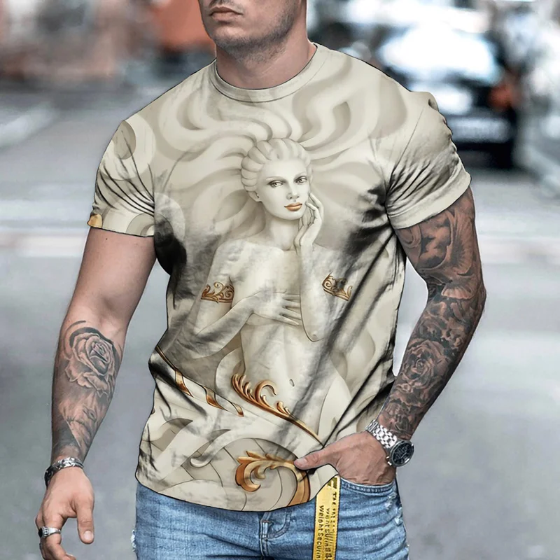

Men Women Unisex Cute New Funny 3D Painting Print T-Shirts Summer Round Neck Short Sleeve Male Oversized T-Shirt Top Tees 6XL