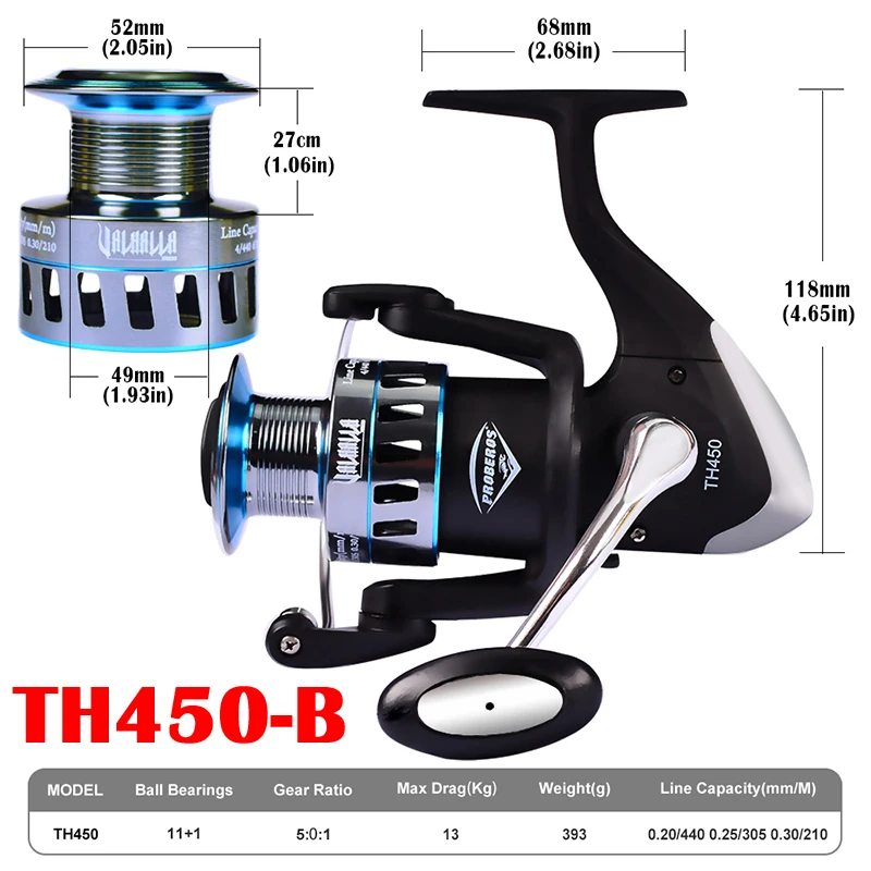 Fishing Reel Drag Spinning with Large Spool 19KG Max Freshwater 11+1BB | Спорт и развлечения