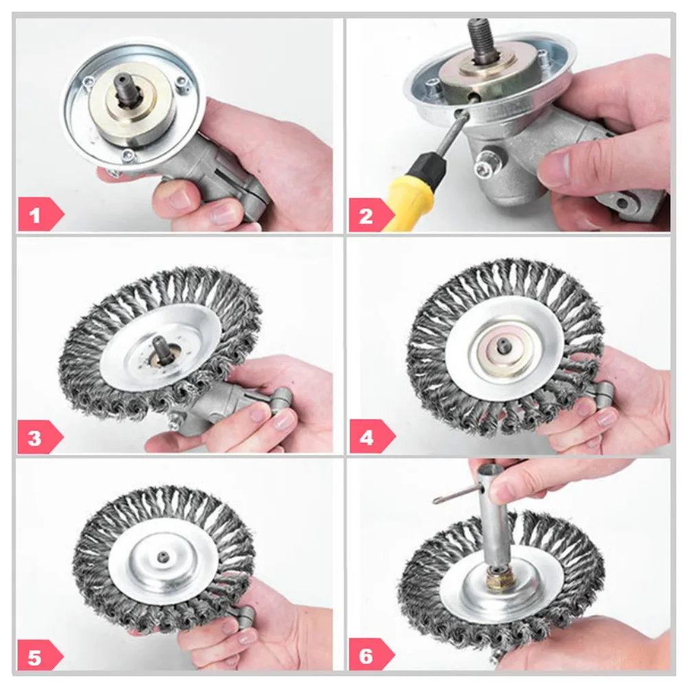 

150 мм стальная проволочная Головка триммера, резак для травы, пластина для удаления пыли, свалка, набор для крепления коробки передач, пласти...