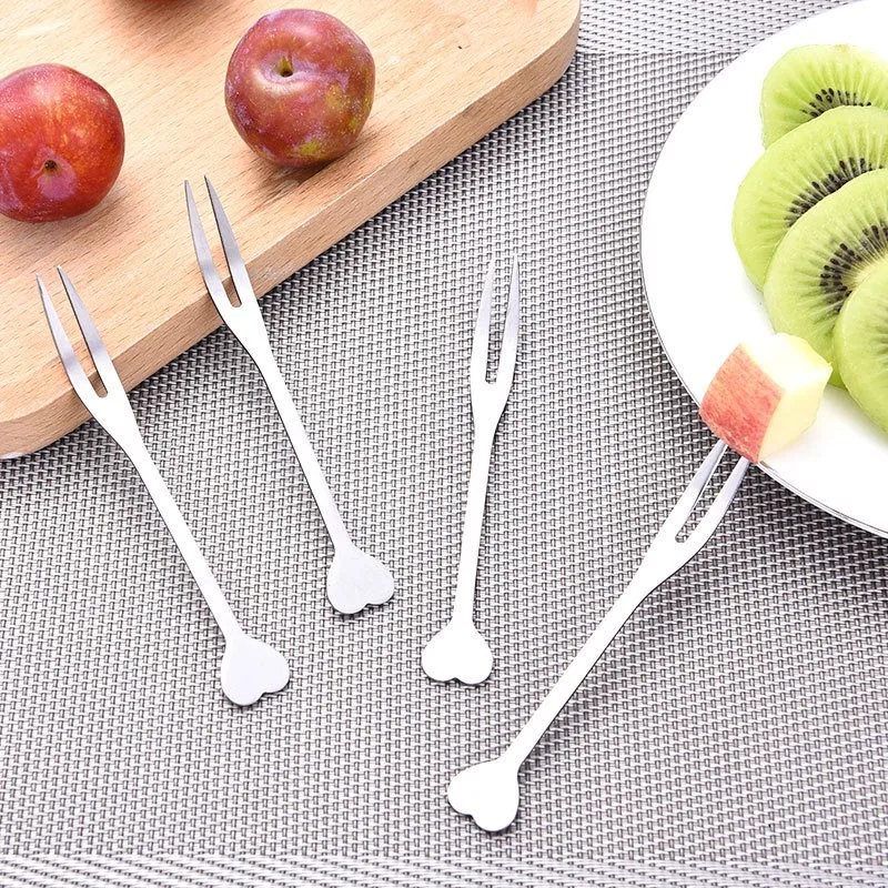 3 шт./лот Симпатичные экологически чистые вилки из нержавеющей стали в форме