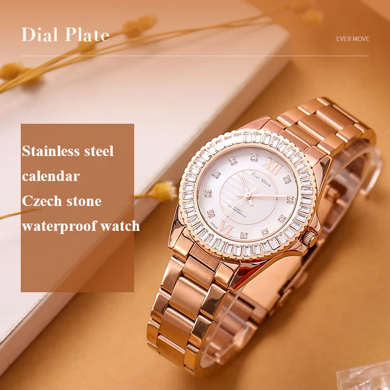 

Ever Move Luxury Women Bracelet Quartz Watches For Women Ladies Top Brand Luxury Female Wrist Watch Girl Clock Relogio Feminino