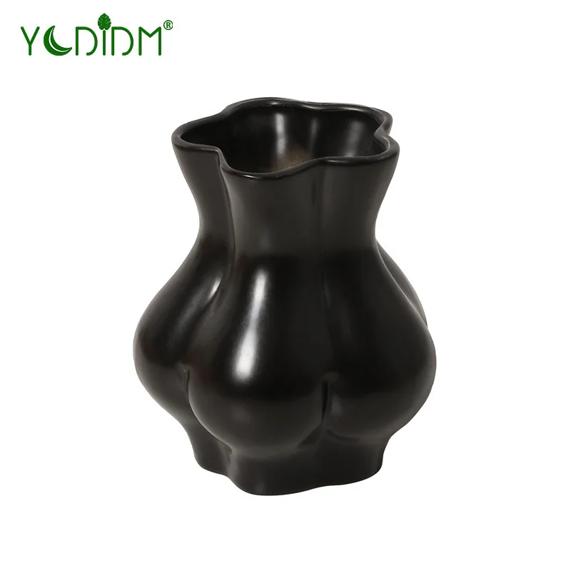 

Creative Nordic Ceramics Plant Pot Female Body Flower Vase Chest Butt Shaped Vase Planter Modern Home Office Decorat Ornaments