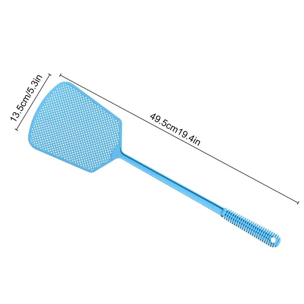 

HOT Fashion Flyswatter With Extended Handle Plastic Fly Swatters Mosquito Pest Control Insect Killer Home Kitchen Accessories