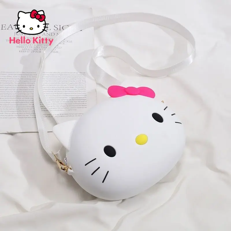 

HelloKitty Cartoon Creative Silicone Chain Small Bag Girl Cute Small Round Bag Shoulder Messenger Storage Bag