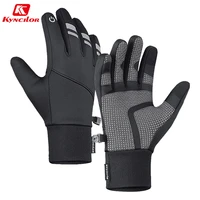 kyncilor winter thermal cycling gloves full finger windproof touch screen bicycle gloves ski hiking motorcycle bike gloves