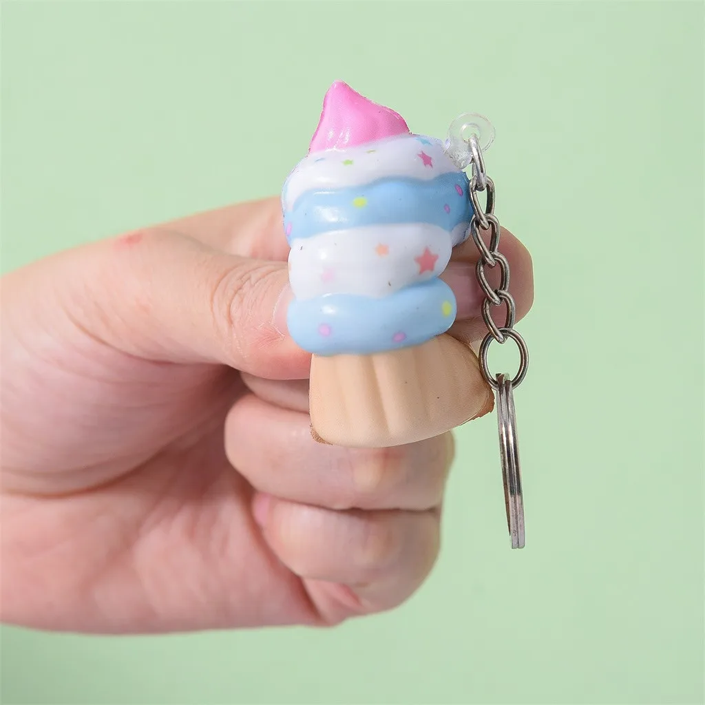 Kawaii плюшевый брелок снятие стресса игрушки милый медленно мороженое торт