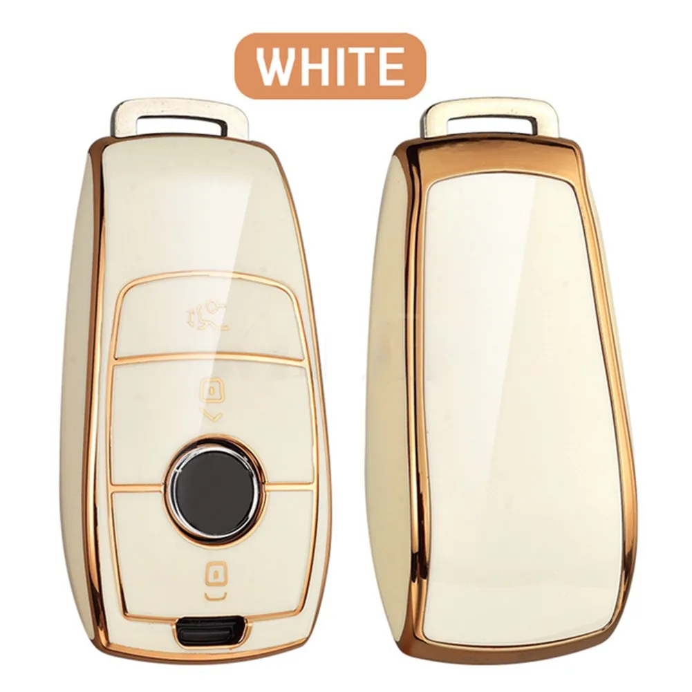 

Car Key Fob Case Cover Soft TPU Remote For Mercedes Benz A C E S G Class GLC CLE Key Holder Decorations Equippments Tools