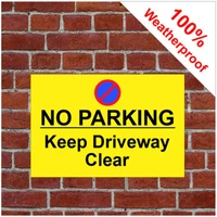 customized no parking warning signs pvc plaque and vinyl stikcers