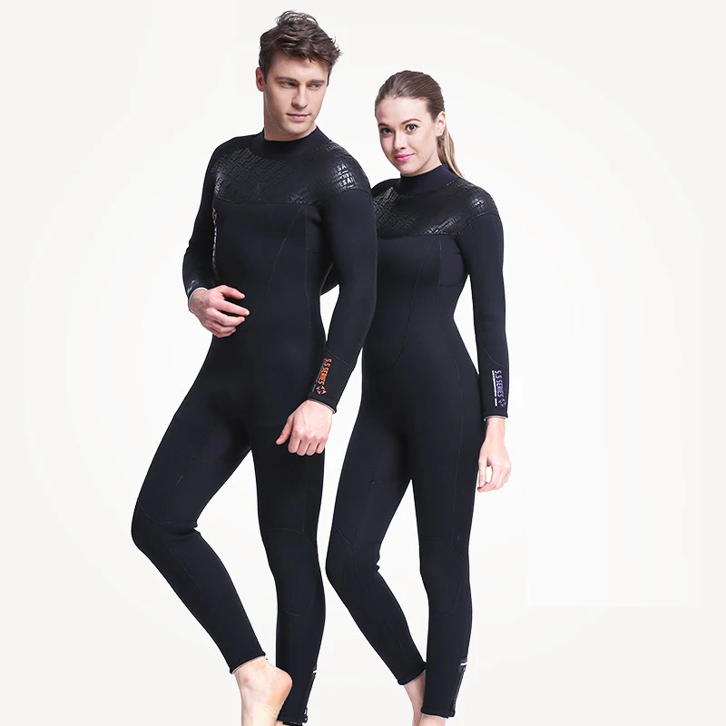 5MM Premium Neoprene Wetsuit Men Women Scuba Diving Thermal Winter Warm Wetsuits Full Suit Swimming Surfing Equipment Black