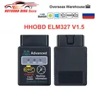 Автомобильный диагностический инструмент HH OBD ELM327 V1.5 Bluetooth Elm 327 1,5 считыватель кодов поддерживает все протоколы OBD2 для Android ПК Torque