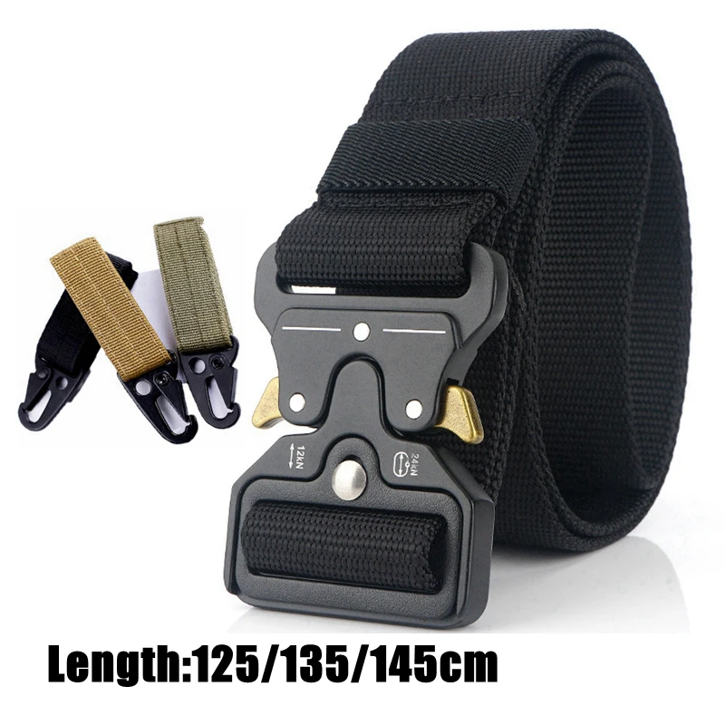 Ремень мужской Тактический с металлической пряжкой 145 см|Поддержка талии| |
