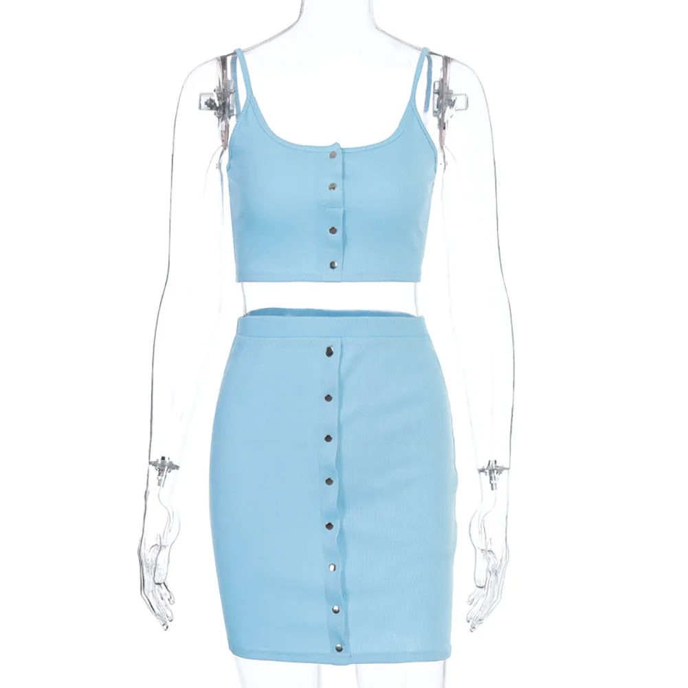 

Summer 2 Piece Set Women Sexy Party Club Skirt Set Elegnat Crop Top and Skirt suit Elegnat Ladies Streetwear Two Piece Set