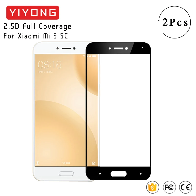 YIYONG полноэкранное покрытие стекло для Xiaomi mi 5 5C закаленное стекло Xio mi 5 Pro Защитная пленка для экрана для Xiaomi mi 5C mi 5c стекло