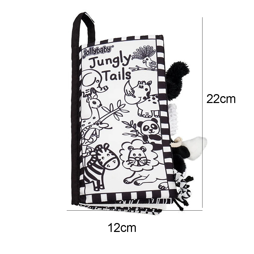 

Black White Animal Tail Puzzle Baby 3D Cloth Book Visual Developmental Toy Gift Fine workmanship sewing and sewing gifts toys