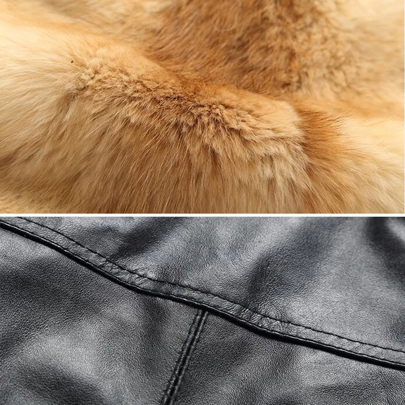 Мужская куртка из натуральной кожи Меховая и пальто зимний жилет тактическая