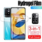 Чехол 3 в 1 для Xiaomi POCO M4 Pro 5G HD Передняя Гидрогелевая пленка для POCO M3 X3 pro X3 NFC F3 GT защита для экрана пленка для объектива камеры
