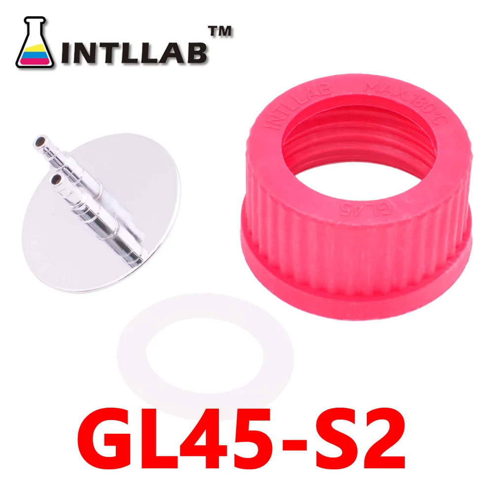 [INTLLAB] GL закручивающаяся крышка из твердого полипропилена синяя GL 45 крышка s с внутренними формованными уплотнительными кольцами, максимальная температура 180 °C - Цвет: GL45-S2
