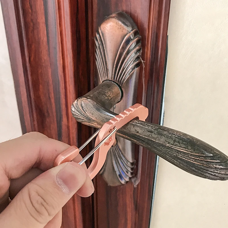 

Elevator Button Tool Brass Handle Key Contactless EDC Door Opener For Safety Protection Pressing Tool Portable