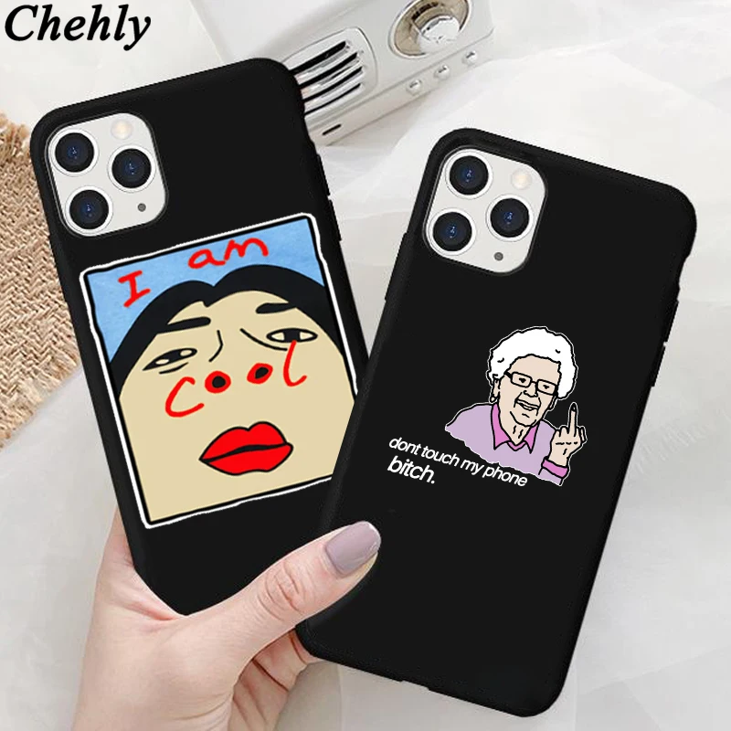 cool phone case for iphone 6s 7 8 11 12 plus pro mini x xs max xr se funny cartoon cases soft silicone fitted accessorie covers free global shipping