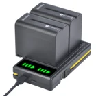 2 шт. 7200 мАч NP-F960 NP F970 литий-ионная батарея + зарядное устройство с ЖК-дисплеем для Sony NP-F550 F770 F750 F960 PLM-100 CCD-TRV35 MC1500C