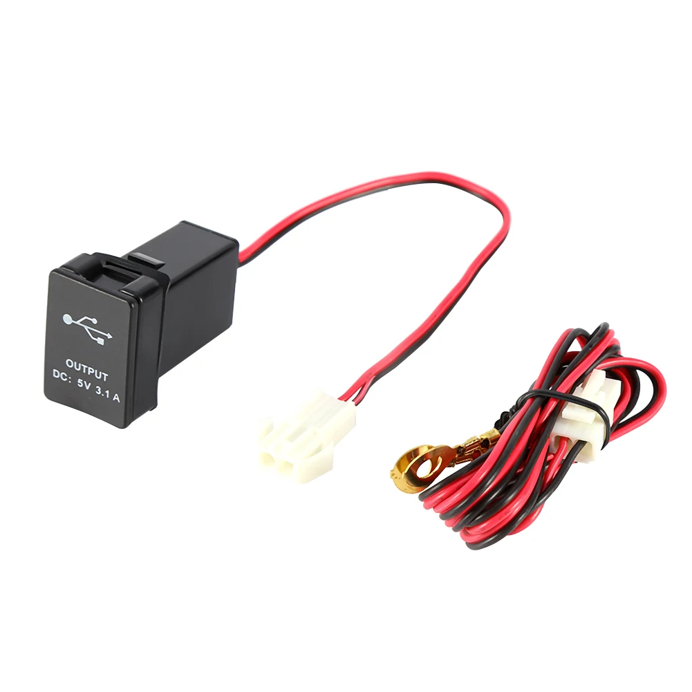 

DC 12V-24V To 5V 3.1A двойной USB-порт, зарядное устройство, адаптер для TOYOTA Cars ZY