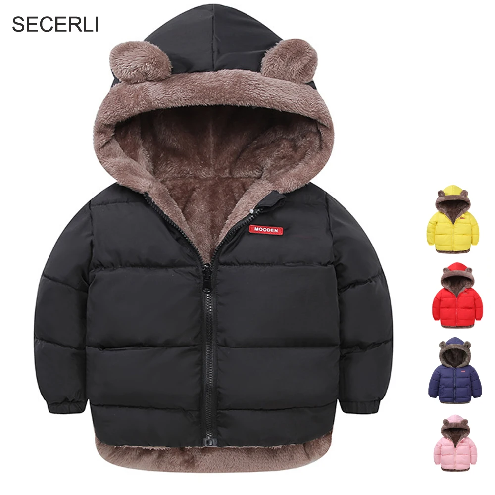 

Children Winter Fleece Outdoor Jacket 2-8 years Velvet Warm Hooded Kids Girls Boys Winter Coat Outwear Clothes