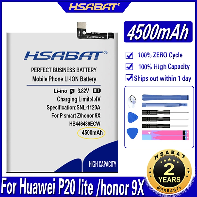 Аккумуляторная батарея HSABAT HB446486ECW 4500 мАч для Huawei P20 lite (2019) / P|Аккумуляторы