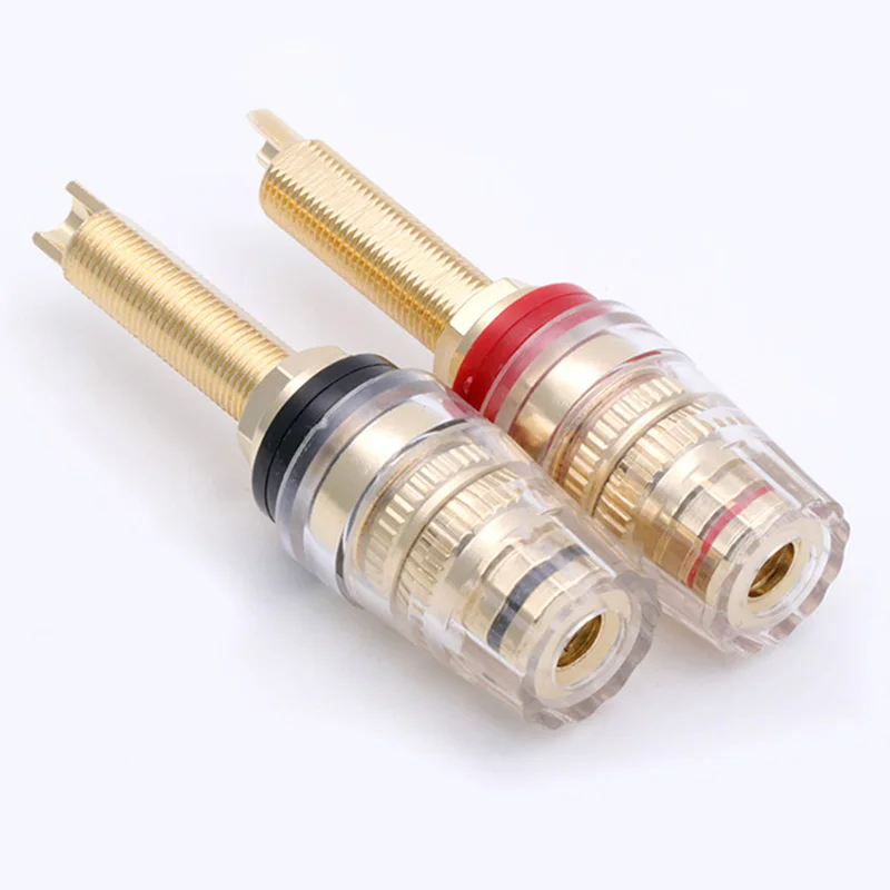 1 пара латунные клеммы для усилителя динамика 4 мм|Соединители| |