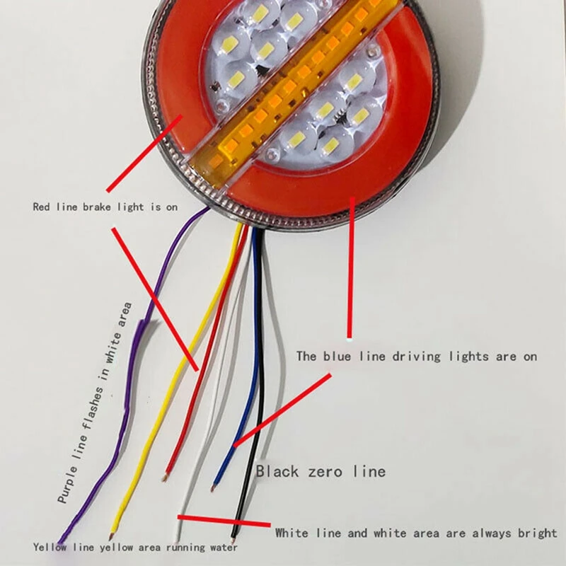 

24V 21W LED Car Truck Trailer Tail Lights Turn Signal Reverse Brake Rear Lamp