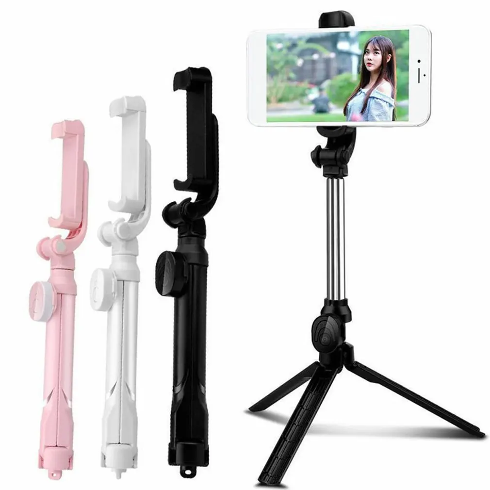 

3 In 1 Bluetooth-compatible ​Selfie Stick Tripod Extendable Monopod with Bluetooth-compatible Shutter Led Light For smartphone