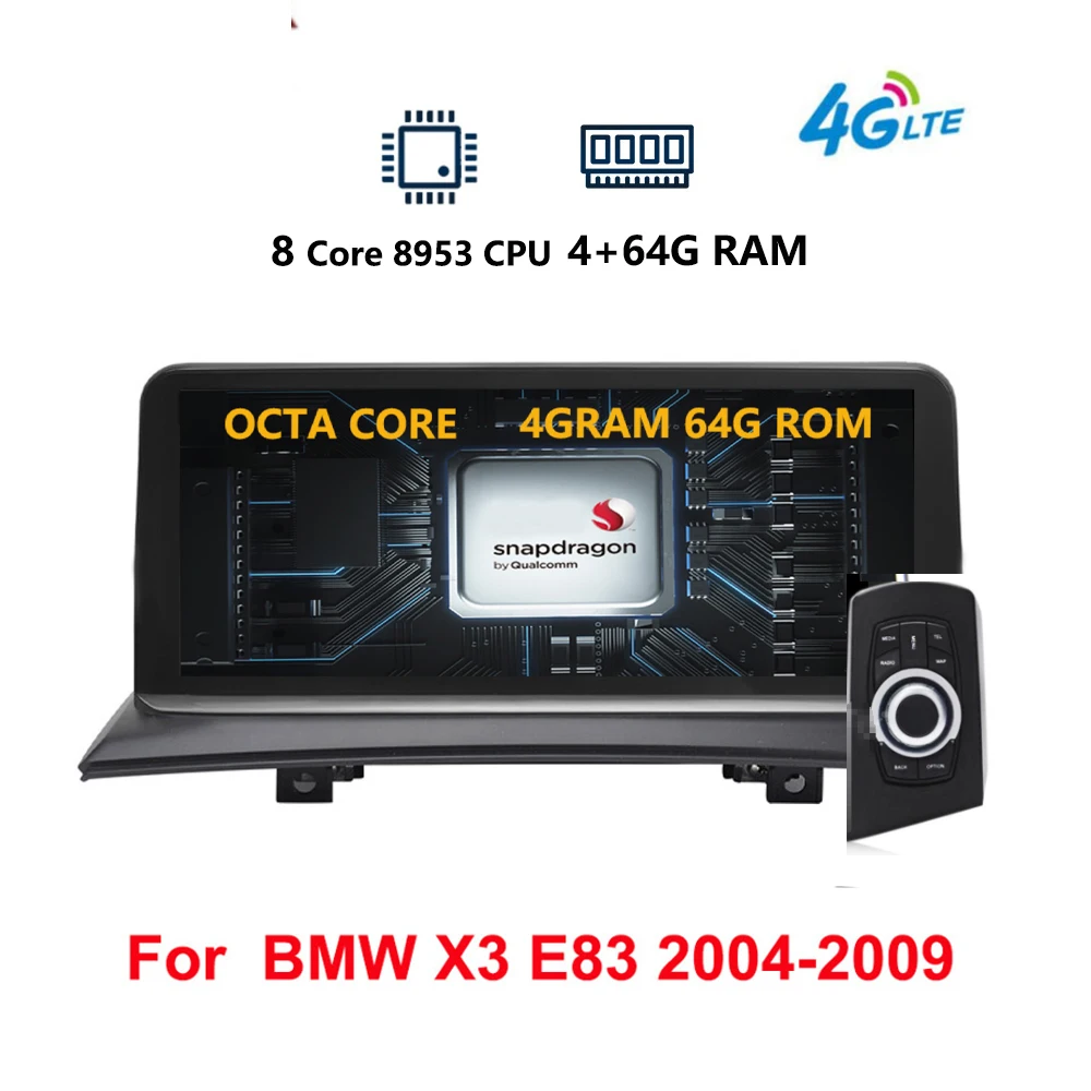 10 25 &quotAndroid 9 0 автомобильный экран для BMW X3 E83 04 09 gps Navi Стерео wifi 4G Google 4 + 64G ram 8