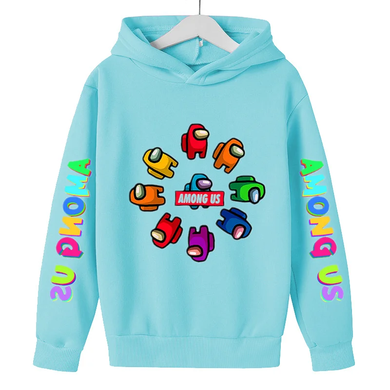 

Kids Clothes Boys Cotton Hoodies Children Amongus Autumn Winter Sweatshirts Cartoon Girls Long Sleeve Pullover Boys Streetwear
