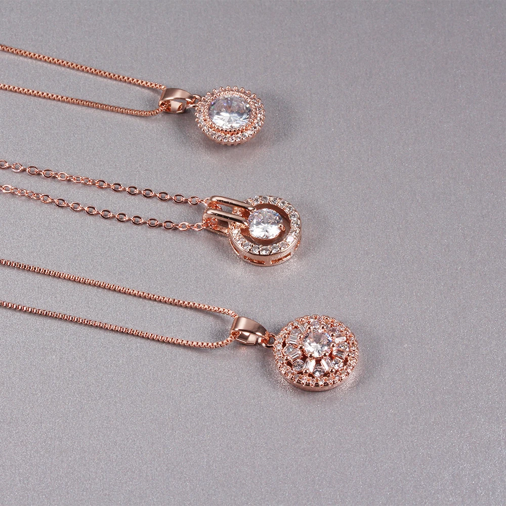 Ожерелье женское из розового золота в форме сердца |