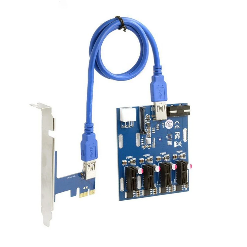 pcie 1x до 4 pcie 1x адаптер pci express райзер карт